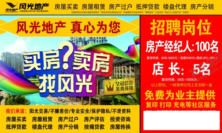 编号：92721709270555569287【酷图网】源文件下载-风光地产宣传栏广告