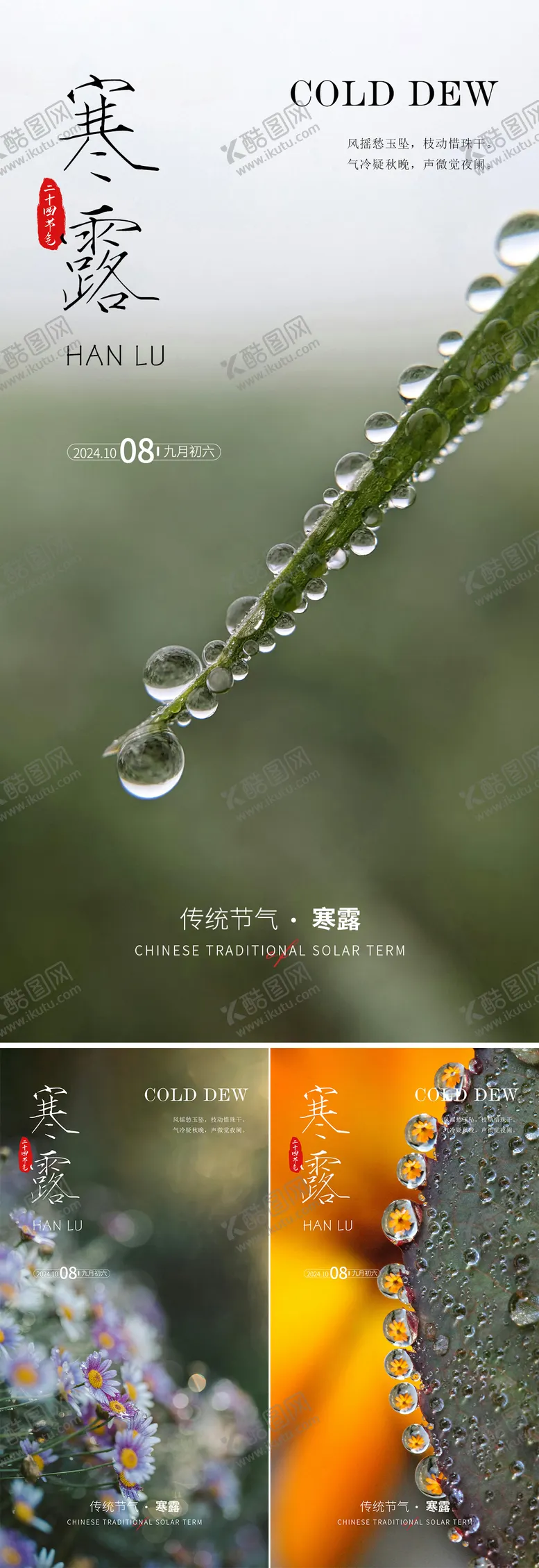 编号：80053612040954003656【酷图网】源文件下载-寒露节气海报