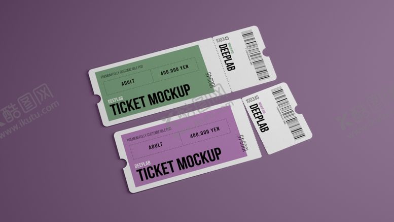 编号：43855309242253564995【酷图网】源文件下载-门票卡券样机