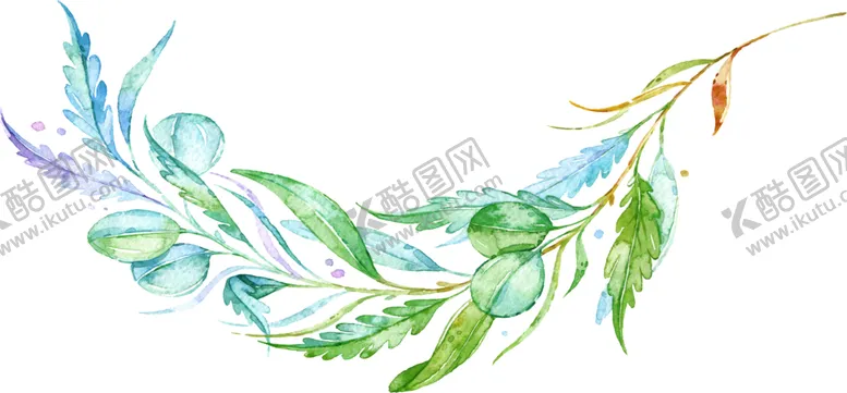 编号：36345406281135273296【酷图网】源文件下载-水彩植物