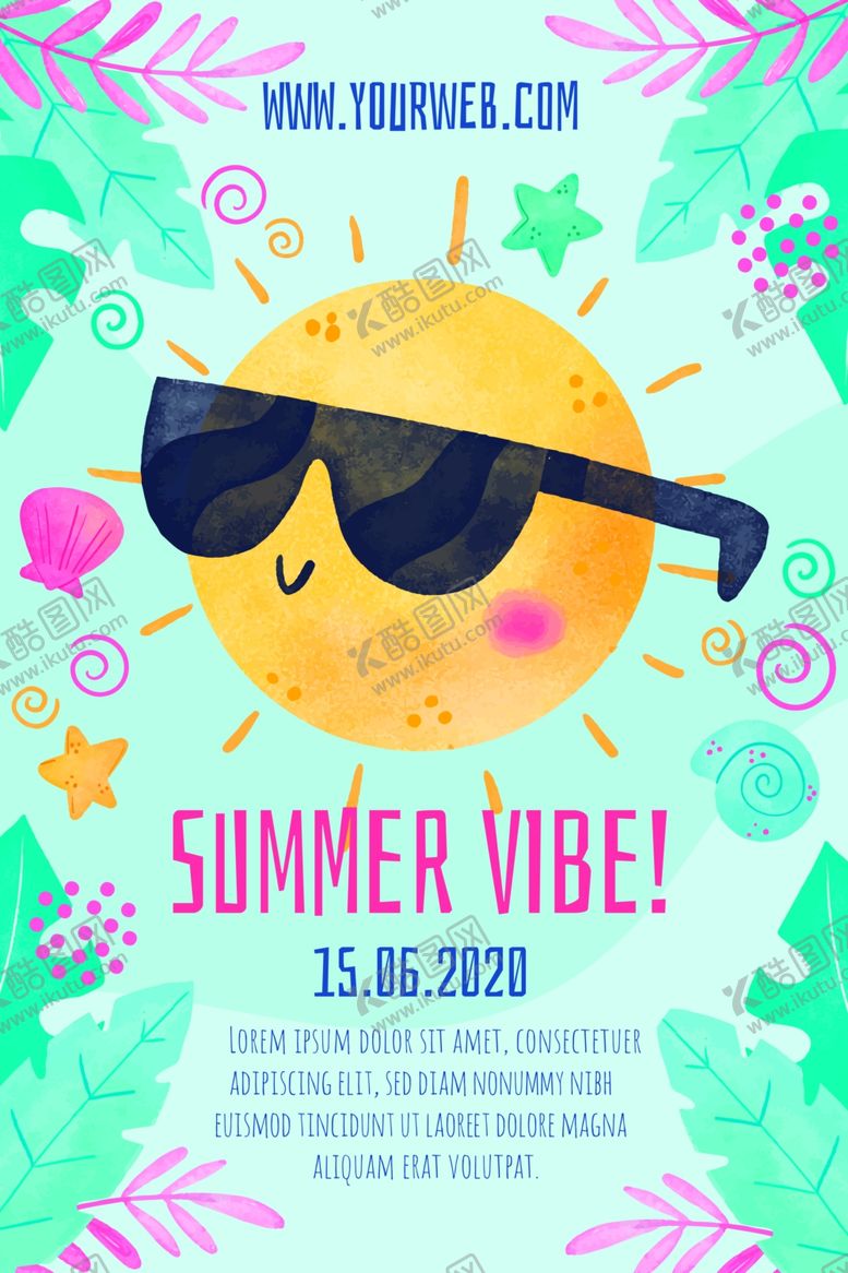 编号：37323509181207159644【酷图网】源文件下载-夏日海报