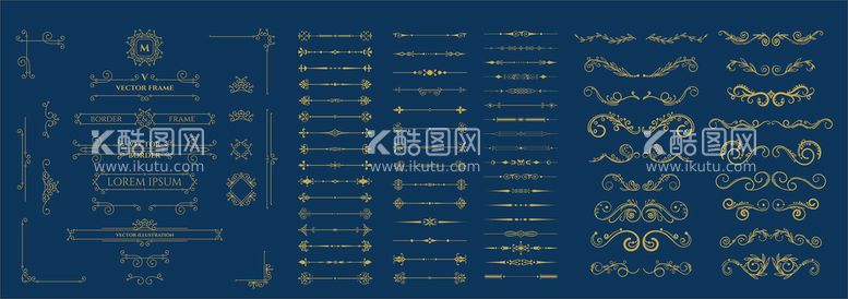 编号：73684011071735183945【酷图网】源文件下载-中国风欧式古典复古传统花纹边框