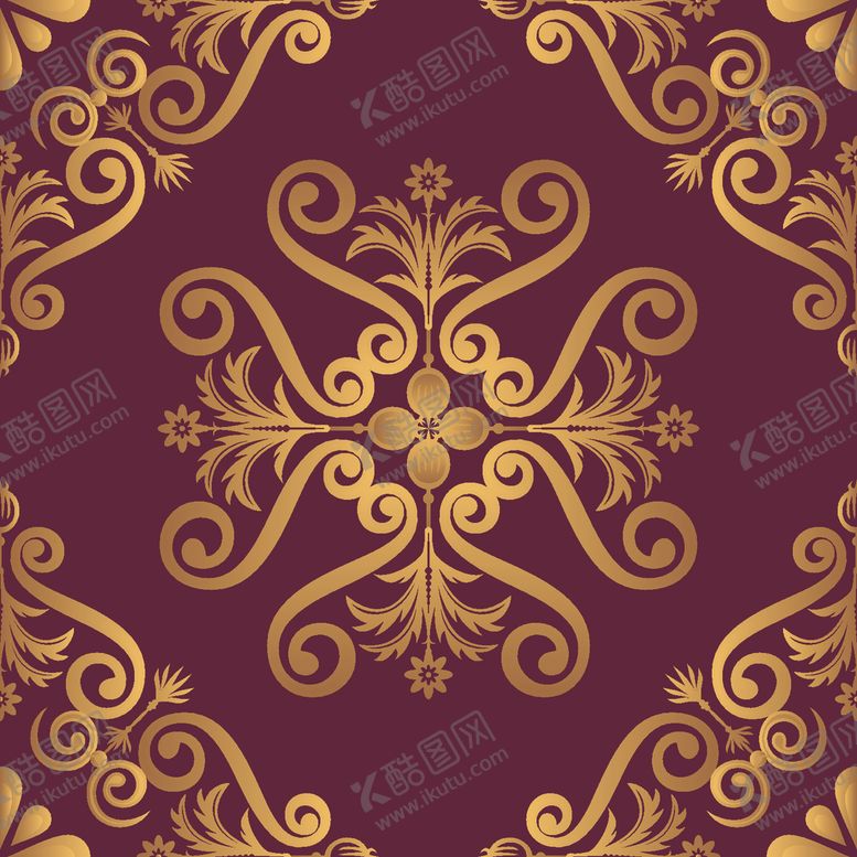 编号：78654810061559492737【酷图网】源文件下载-金色花纹