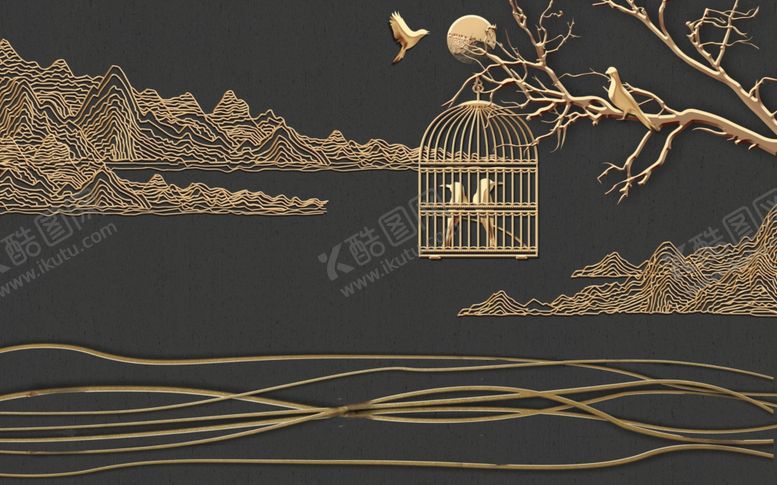 编号：58202409111633556997【酷图网】源文件下载-禅意装饰画