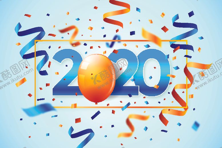 编号：41946909220513006629【酷图网】源文件下载-蓝色2020字体