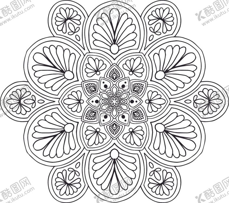 编号：37099210210330101164【酷图网】源文件下载-曼陀罗花纹