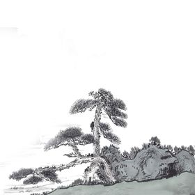 水墨中国风迎客松