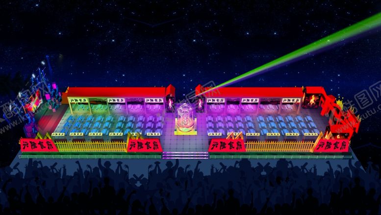 编号：39503509111453284367【酷图网】源文件下载-夜市大排档