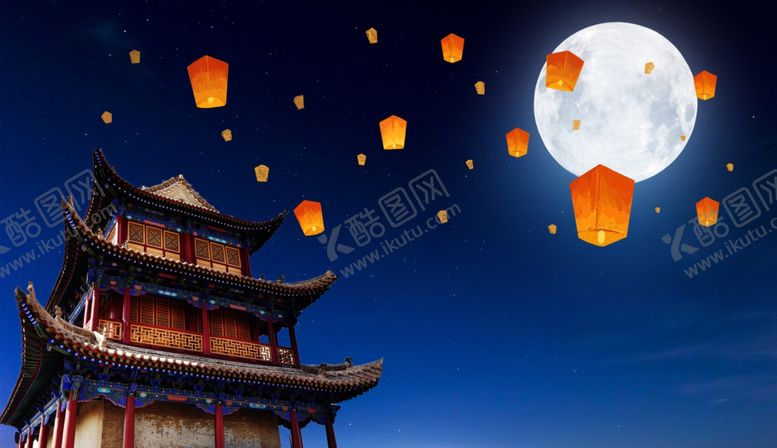 编号：63492507140158329529【酷图网】源文件下载-中秋月亮嫦娥祝福气节传统古风