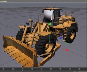 C4D模型轮式装载机