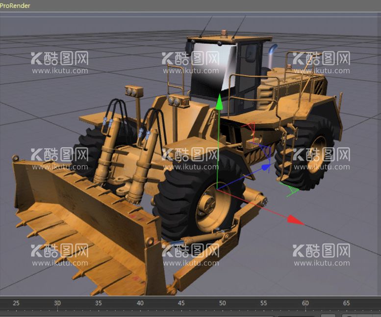 编号：14343912160621395575【酷图网】源文件下载- C4D模型轮式推土机