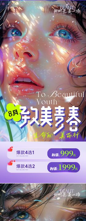 医美活动促销海报业容AI优惠