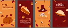 感恩节主题卡片设计素材