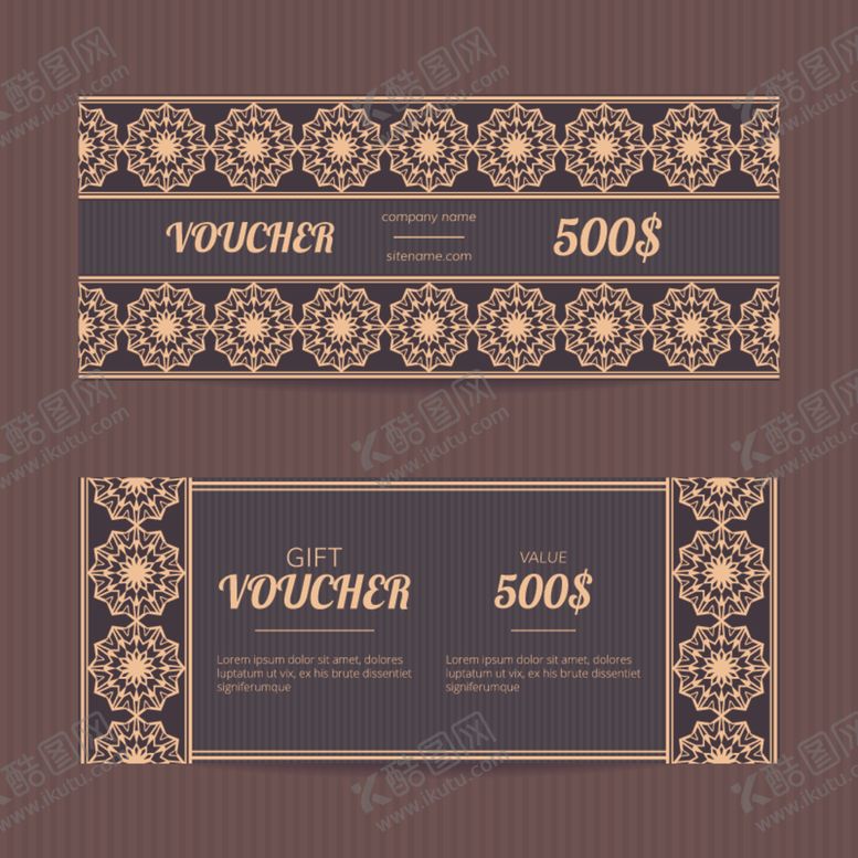 编号：42998009191705403668【酷图网】源文件下载-横幅花纹背景卡片