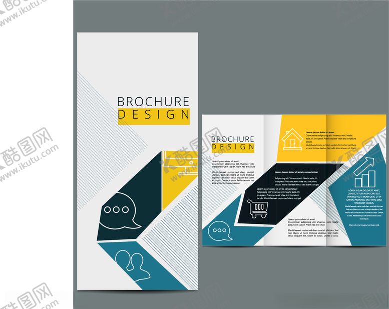 编号：38020210051017146745【酷图网】源文件下载-扁平化三折页