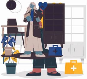 卡通人物情侣电脑AI数据