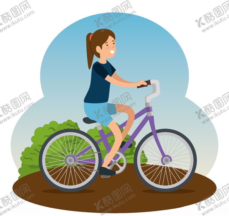 编号：42891409221621469559【酷图网】源文件下载-骑自行车