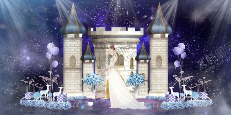 编号：78785909250022024196【酷图网】源文件下载-蓝色系婚礼设计背景