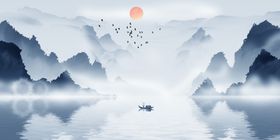 重阳节国风古风背景海报素材