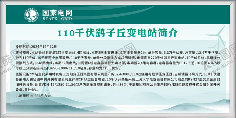 编号：62760202282318216738【酷图网】源文件下载-电网变电站展板简介