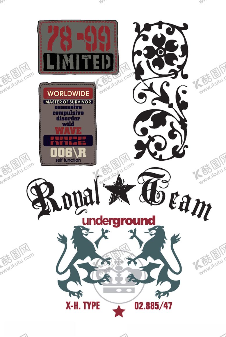 编号：46493309220907203256【酷图网】源文件下载-动物组合印花