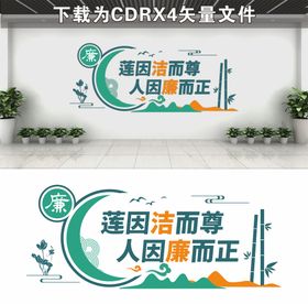 廉政文化墙诚信廉洁勤政克己