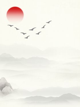 中国风原创插画海报背景素材海报