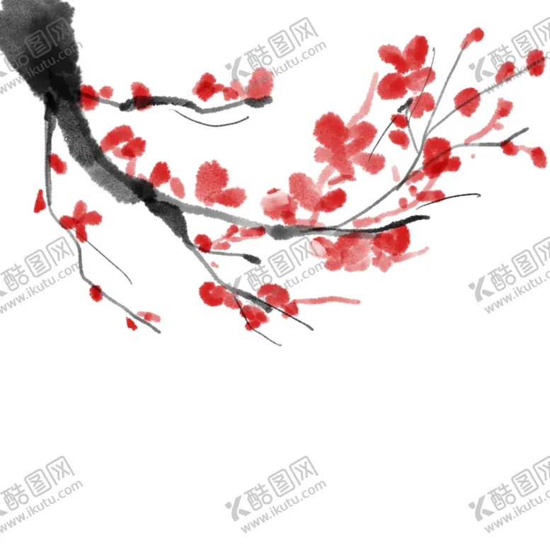 编号：71435806231551424205【酷图网】源文件下载-中国风水墨梅