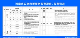 河南省公路救援收费项目收费标