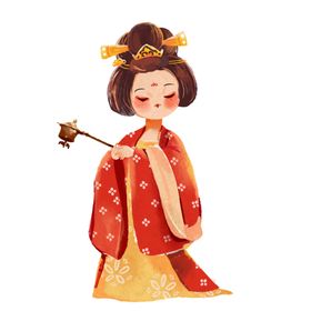 唐朝女性人物国风合成海报素材