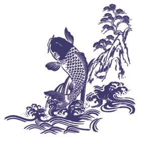 鲤鱼插画图案
