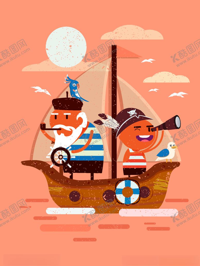 编号：86227810231514492266【酷图网】源文件下载-创意船上的水手