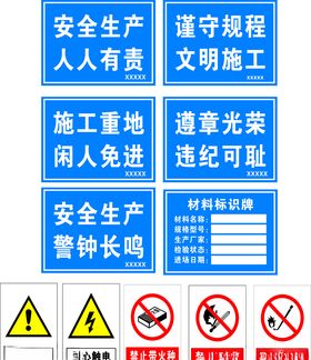 工地警示条及配电箱安全标语