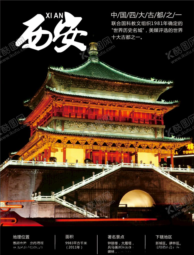 编号：12653805040035431747【酷图网】源文件下载-西安旅游海报