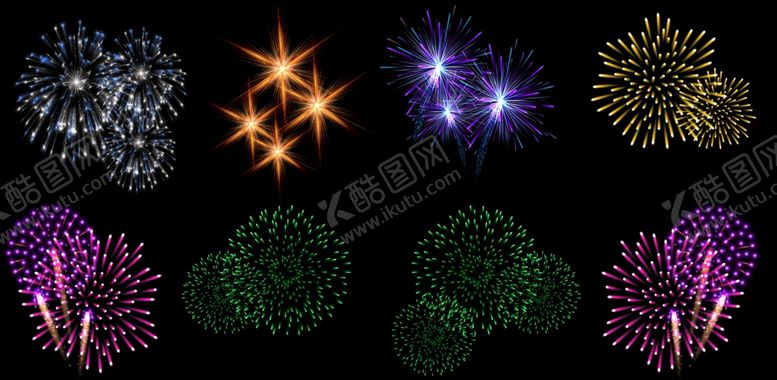 编号：30850602280707093813【酷图网】源文件下载-免扣烟花