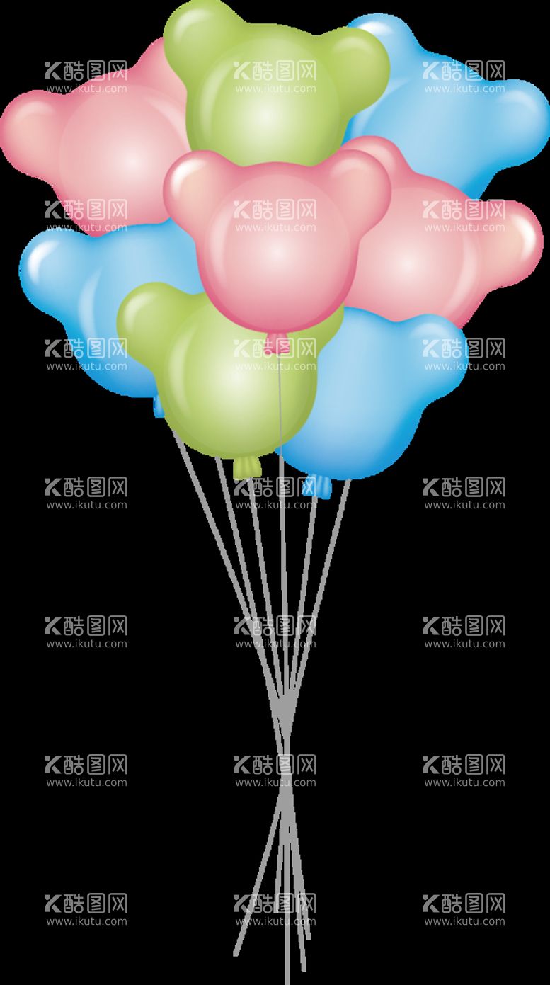 编号：35610210100435042638【酷图网】源文件下载-C4D卡通气球镂空素材