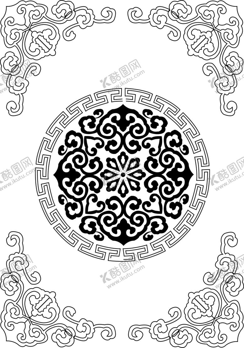 编号：67181710201732011943【酷图网】源文件下载-蒙古图案蒙古元素蒙古边框
