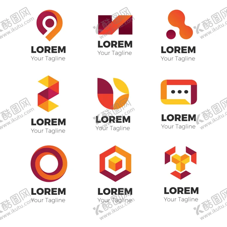 编号：45584506271125176009【酷图网】源文件下载-几何抽象logo设计