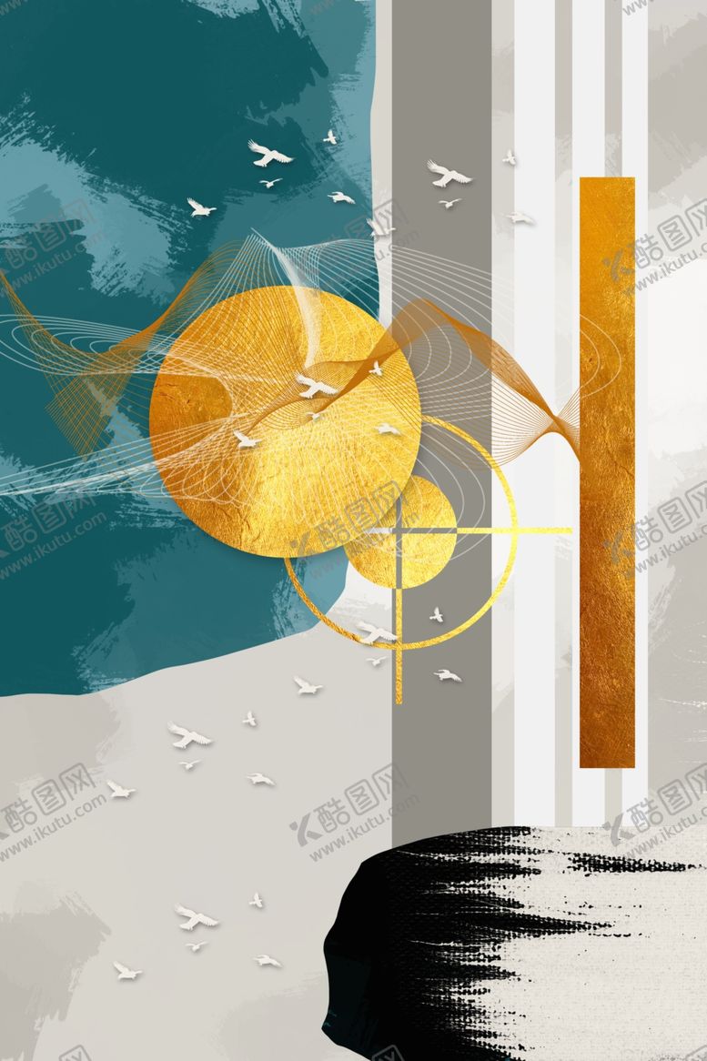 编号：89571710110301585288【酷图网】源文件下载-抽象装饰画