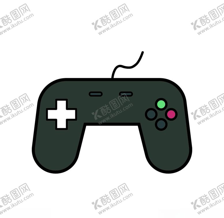编号：44130910240639047612【酷图网】源文件下载-涂鸦灰色游戏手柄