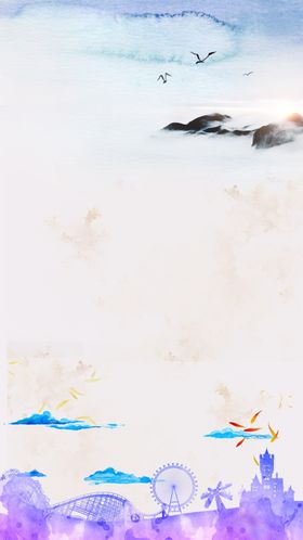 彩色手绘水彩涂鸦背景