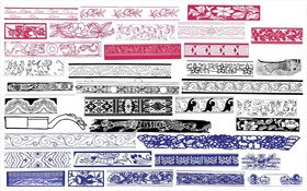花纹花边传统图案装饰雕花