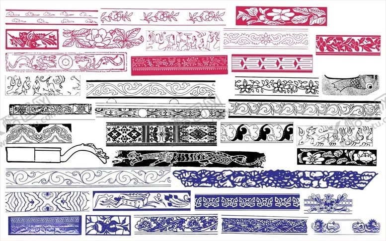 编号：76858711021548447906【酷图网】源文件下载-花纹花边传统图案装饰雕花