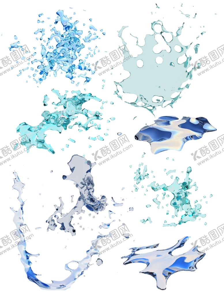 编号：65436210211117108524【酷图网】源文件下载-简约水浪花花纹元素素材