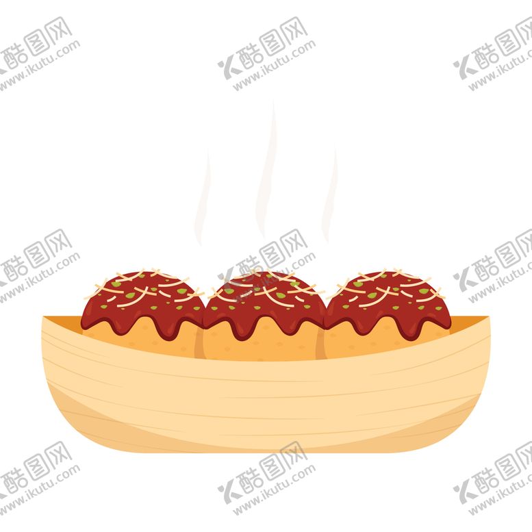 编号：67245909121922404093【酷图网】源文件下载-卡通章鱼烧海产品甜品