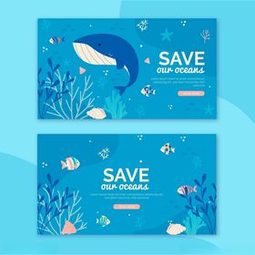 海洋日宣传海报设计