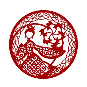 十二生肖传统剪影背景海报素材