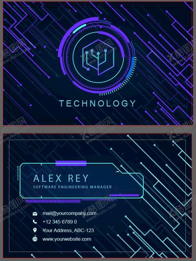 编号：63049811032107584340【酷图网】源文件下载-科技名片