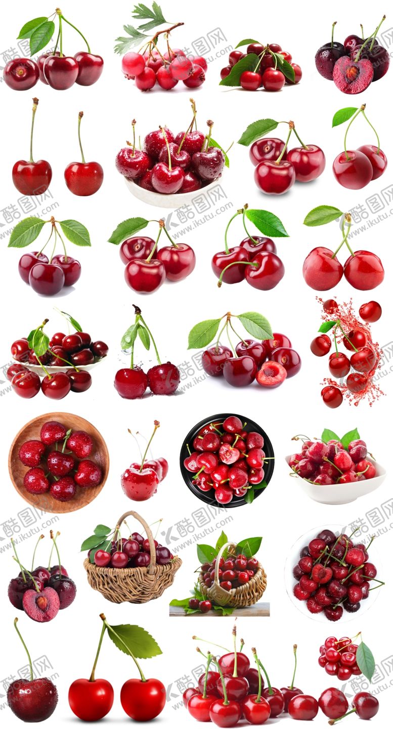 编号：79664110122135474220【酷图网】源文件下载-樱桃车厘子免抠图汇总