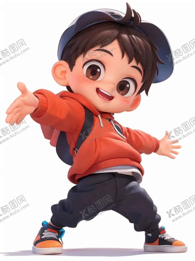 编号：37145701271319386077【酷图网】源文件下载-3D跳舞儿童